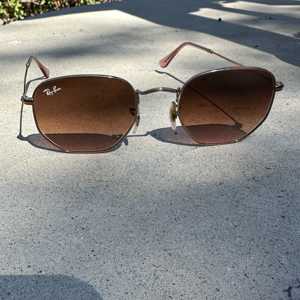 Ray-Ban HEXAGONAL FLAT LENSES polished copper